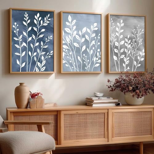 Image of kotart Floral Art Home Decoration for Wall Decor | Aesthetic Paintings With Frame For Living Room Bed Room Hotel Wall Decor Digital Reprint Set of 3 (14x20 Inch)