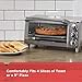 BLACK+DECKER 4-Slice Toaster Oven, TO1745SSG-1A, Even Toast, 4 Cooking Functions Bake, Broil, Toast and Keep Warm, Removable Crumb Tray, Timer
