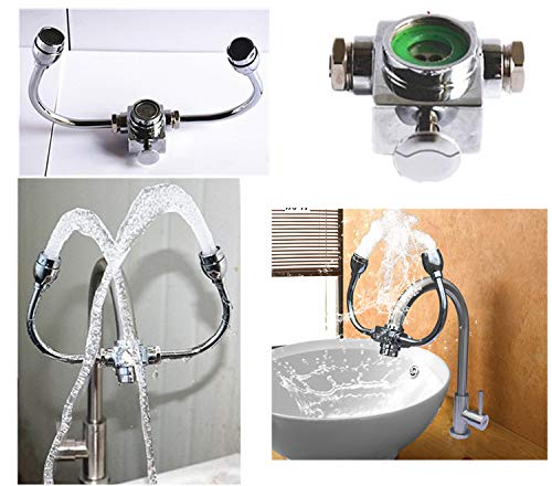 CGOLDENWALL Unidad de lavado de ojos montada en el grifo, unidad de lavado de ojos de emergencia, arandela de ojos de laboratorio, ducha de seguridad de cobre para uso industrial y laboratorio,