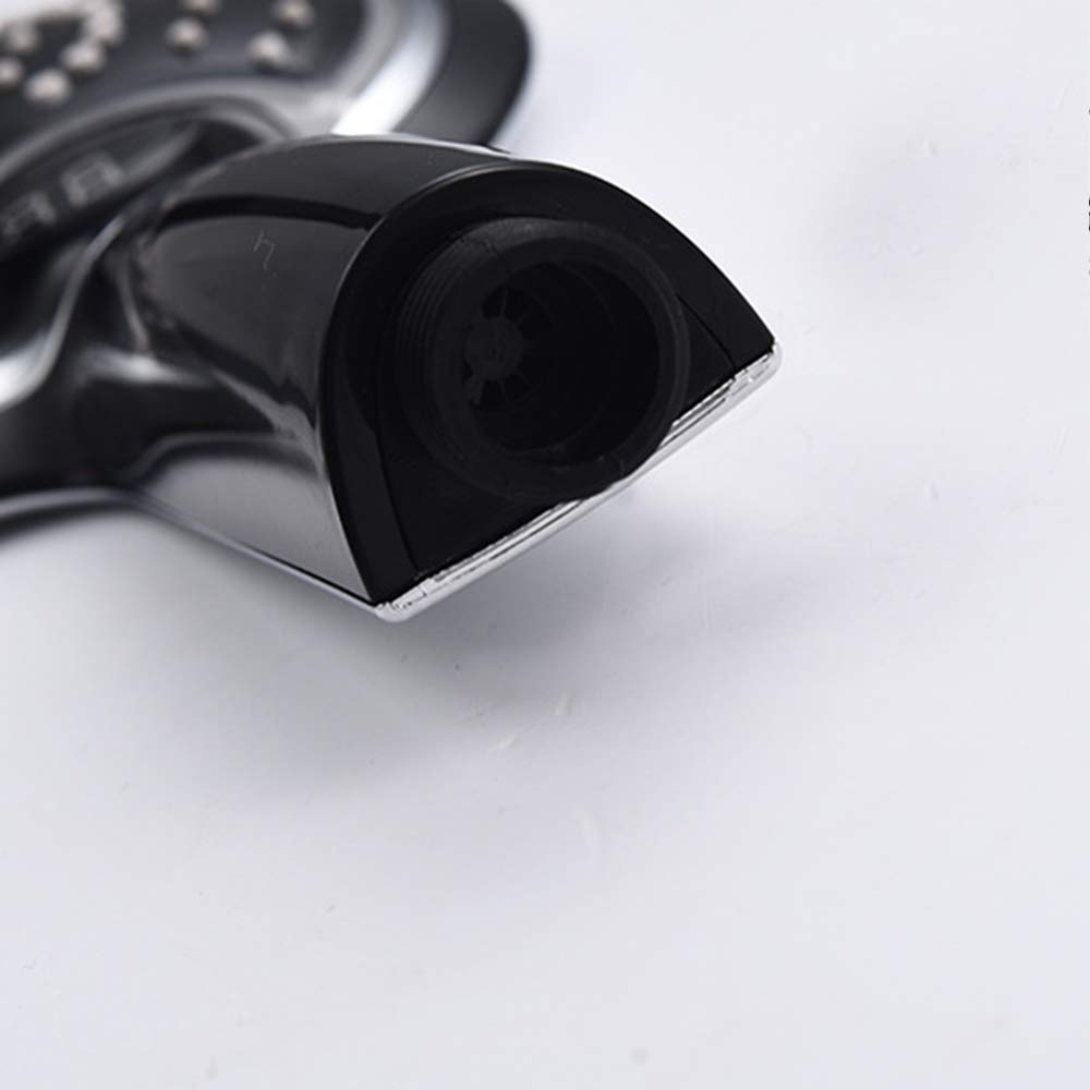 Automatyczna słuchawka prysznicowa LED, 3 kolory, zmiana temperatury LED, stopniowa zmiana strumienia wody, do łazienki, pod ciśnieniem, chrom, czarna, M (Noir, M)