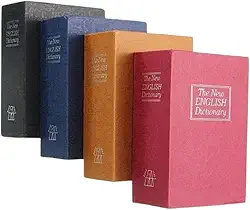 Cofre Camuflado Em Formato De Livro Dicionario Secreto Caixa Falsao Porta Joias Metal Para Dinheiro Com Chaves Pequeno