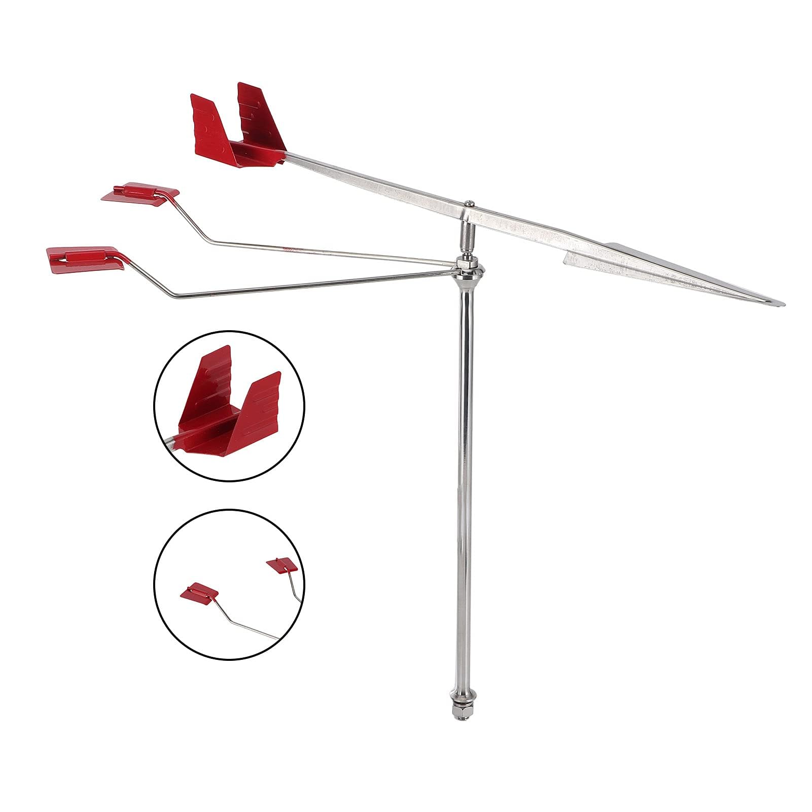 Windfahne, Marine Wetterfahne Universelle Windrichtungsanzeige 304 Edelstahl Bootsdeck Hardware Ornamente Wetterinstrumente Dekofigur Wetterfahne mit Halterung Für Yachten Booten Hof Terrasse Dach