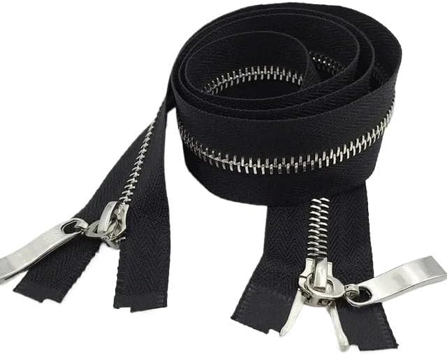 80/100/120 センチメートルダブルスライダー 5# 金属ジッパージャケットコート縫製ジッパー修理キット DIY 衣類自動ロッ