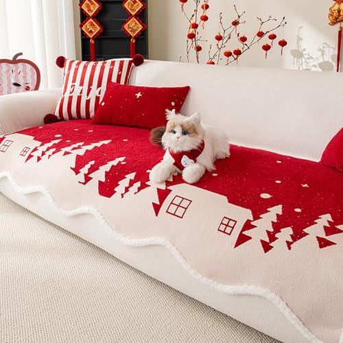 \t@Jo[ NX}X VFj[f \t@[ʃJo[ ~ߒt \ Ƌی [ V[g z[fR[V Red 90x240cm/35.4x94.5in