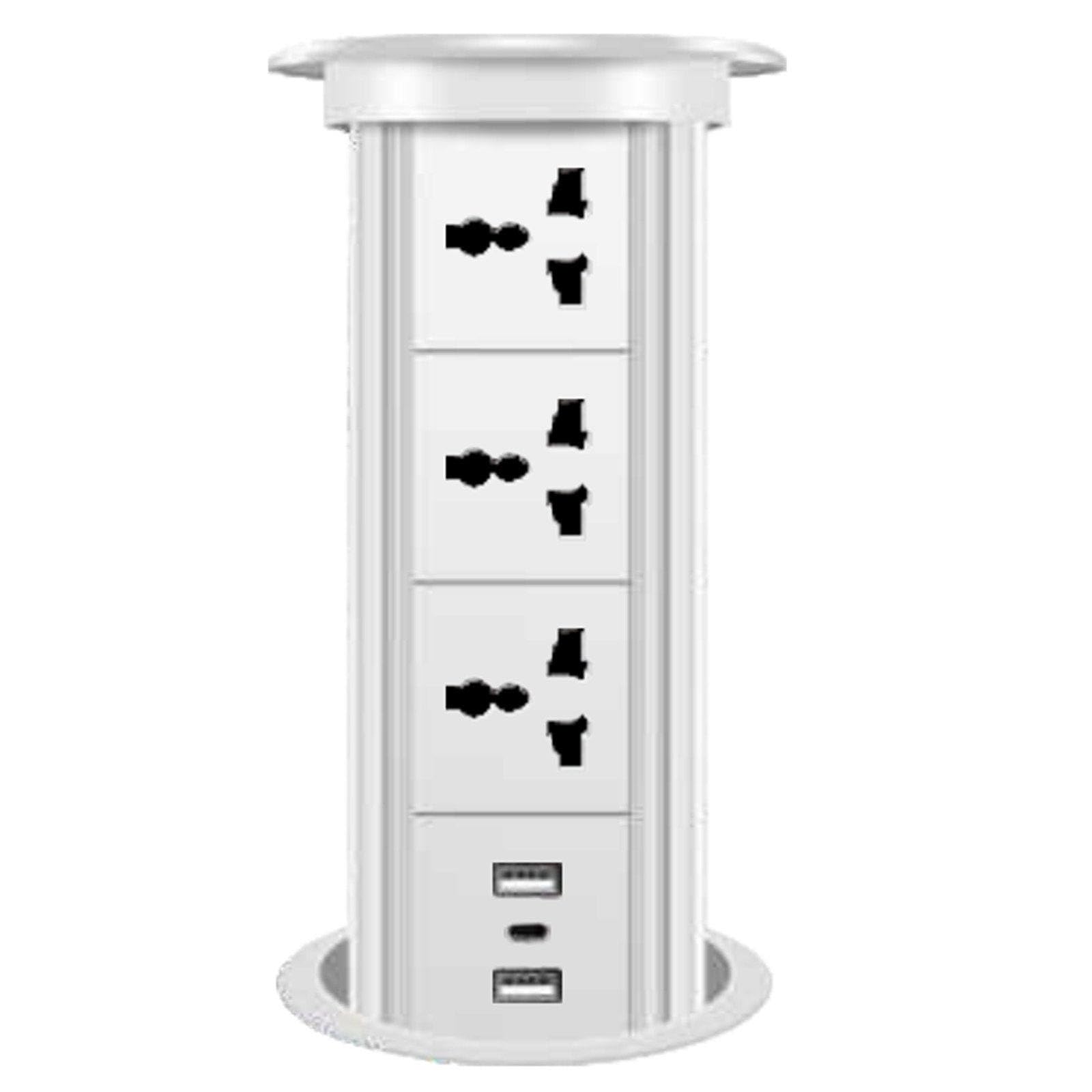Listwy zasilające Wyskakujące gniazdo, inteligentne, bezprzewodowe ładowanie, ukryte, wbudowane, automatyczne do podnoszenia na blat kuchenny(C)