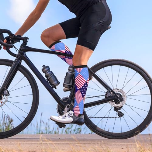 Image of Compression Socks for Women Men Circulation Graduated Supports Socks for Running Athletic Sports Nurse Travel