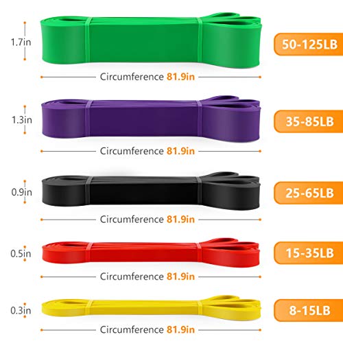 Resistance Bands Set, Heavy Duty Workout Bands, Pull Up Assistance Bands for Women Men Stretch Exercise with Carry Bag - Image 3