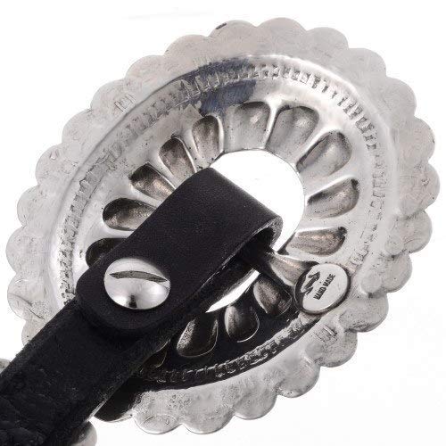 Navajo Hammered Silver Concho Belt First Phase Style For Men or Women on Genuine Leather 25023