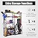 Mythinglogic Garage Sports Equipment Storage, 2 Golf Bag Storage Stand and Other Sports Equipment Storage Rack, Garage Organizer System