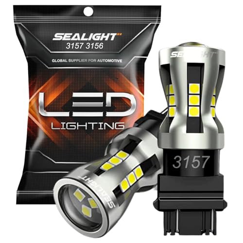 Image of SEALIGHT LED Backup Reverse Light Bulb, 3157 LED Bulb White, 6000K Super Bright, Brake Parking Light, 3156 3056 3457 4157 3157NA Plug N Play, Automotive Vehicle Top Clearance Light Assemblies