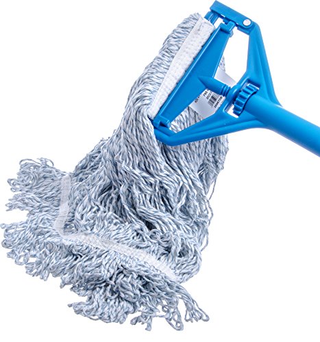 SPARTA 369670B14 Flo-Pac #20 Rayon Cotton Blend Medium Looped-End Mop, 18" Length, Blue image 3