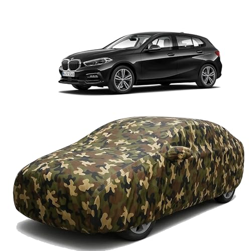 Image of Sulfar 100% Waterproof Car Body Cover Compatible with Mirror for BMW 1 Series with Long Lasting Durable Material (Triple Stitched, Full Bottom Elastic, Camouflage Army)