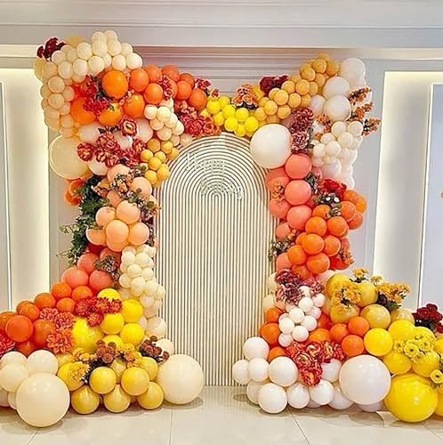 Image of KALOR 12 Inch Orange Balloons, 50 Pcs Latex Helium Balloons for Kid's Birthday Party, Baby Shower, Wedding, Graduate Party Decorations