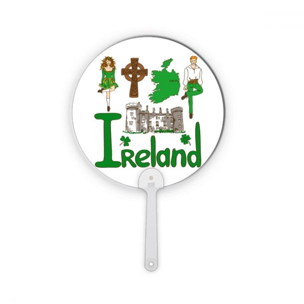 Irlande symbole national et monument historique : objet de décoration en plastique rond