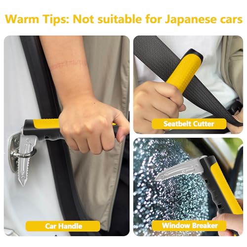 Image of Kaiedos Car Door Handle for Elderly, 3-in-1 Car Handle Assist for Seniors, Portable Auto Cane Vehicle Support Handle, 500 lbs Capacity, Non-Slip Door Assist Bar