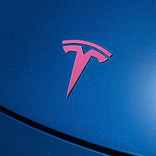 Image of IPG Compatible with Model Y Decal Sticker (8 Logo Set) Overlay Stickers Do it Yourself Stickers Set Personalize Your Tesla (Gloss Pink)
