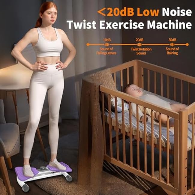 Waist Twisting Machine Fitness Tool with Digital Display, Ab Exercise Twister Board for Core Workout and Slim Waist, Noiseless & 264LBS Capacity Home Gym Equipment for Women Men