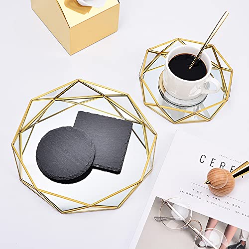 DMAXUN Vassoio decorativo in vetro per specchio