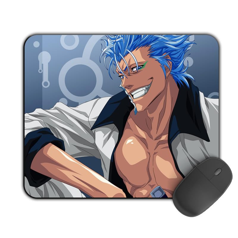 Image of Printed Designer Mouse Pad Grimmjow Smile (200MM X 240 X 3MM) Enhance Gaming and Work Performance Comfortable and Precise Non-Slip Water Proof Bleach Mouse Pad.