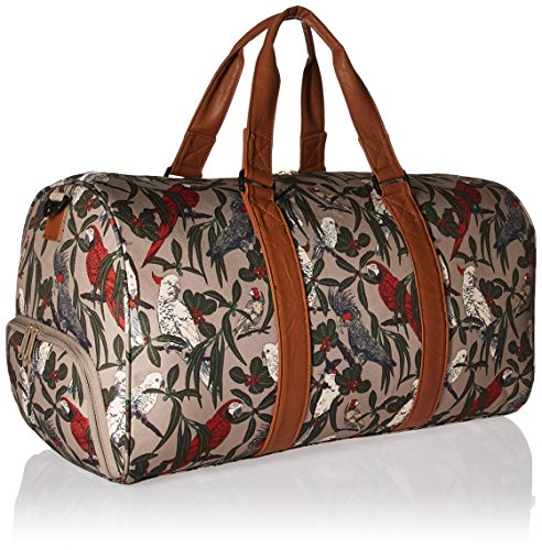 Image of Herschel Supply Co. Novel Duffle Bag, Brindle Parlour /Tan Synthetic Leather