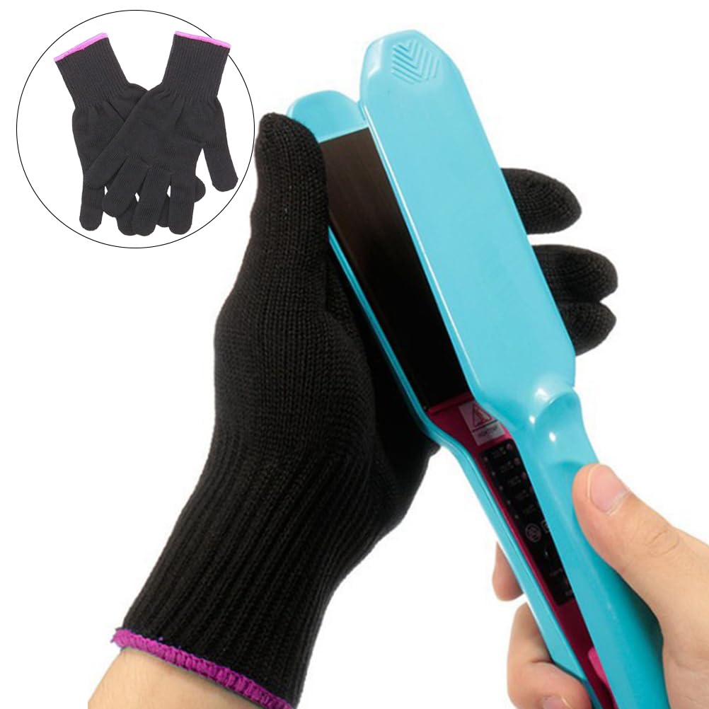 2 gants professionnels résistants à la chaleur pour la coiffure Gants résistants à la chaleur pour les fers à friser, à lisser et à boucler