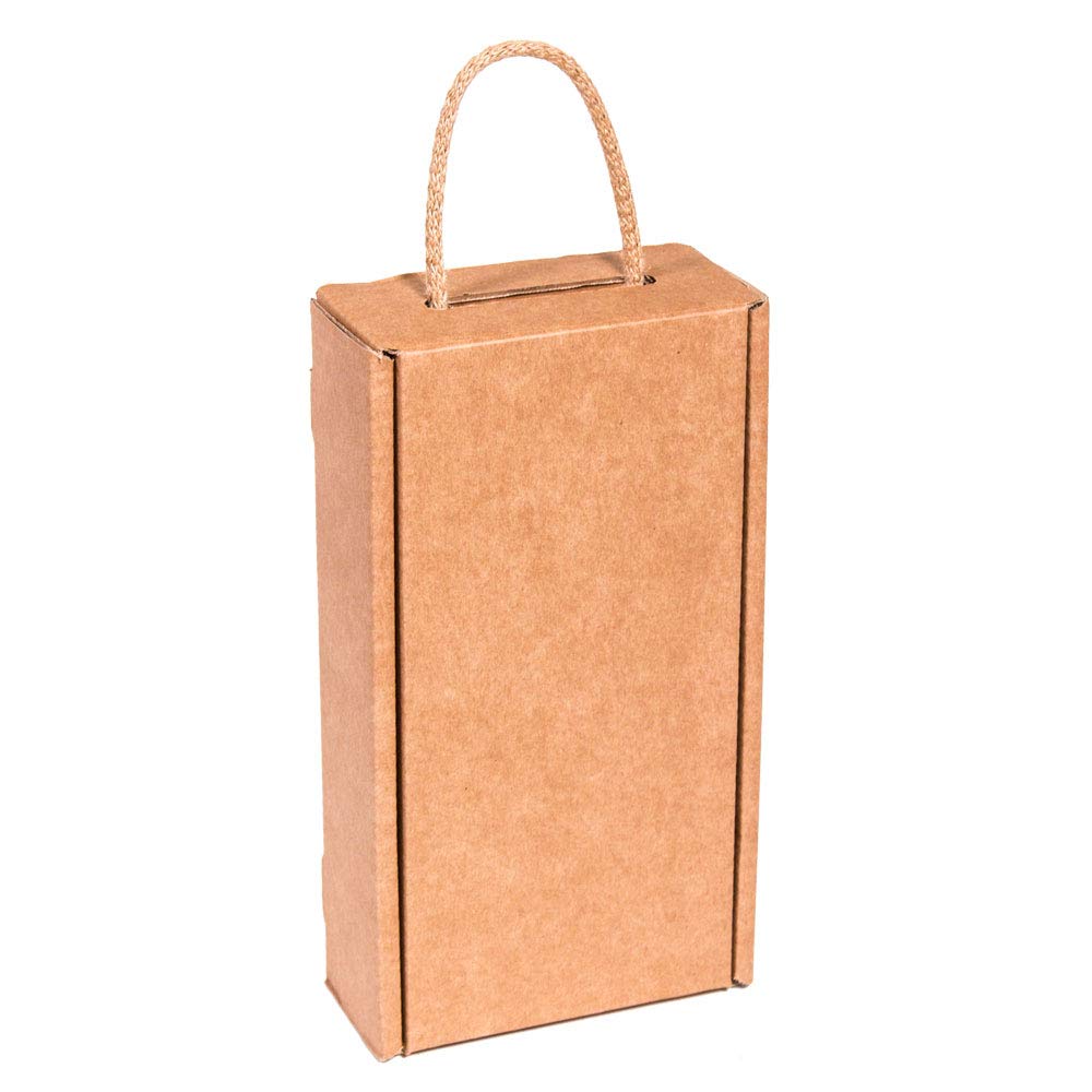 ONLY BOXES Lot De 10 Étuis Carton 2 Bouteilles Vin - Avec Poignée - Emballage Cadeau Et Expédition