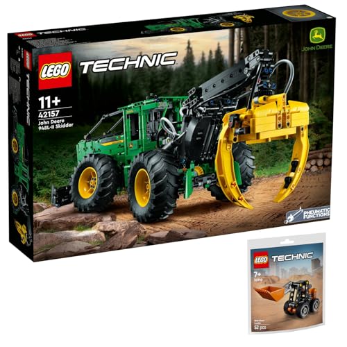 Lego Technic 2er Set: 42157 John De 948L-II Skidder & 30710 Kompaktlader