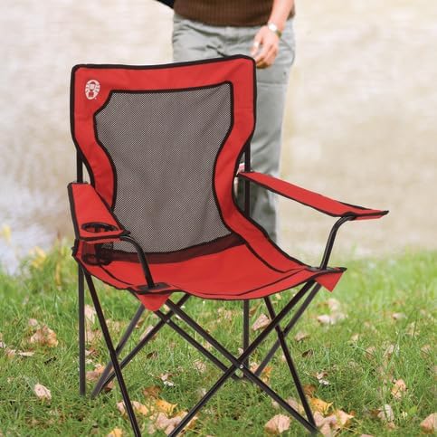 Coleman Broadband Mesh Quad Camping Chair, folded