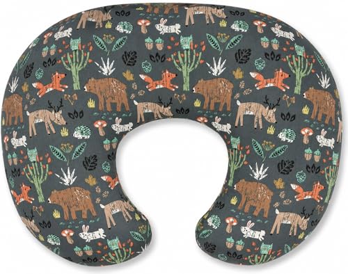 Image of Proliva Feeding Pillow for New Born Baby with Detachable Cover Breast Feeding, Maternity Nursing Pillow for Breastfeeding Set of Support for Baby Feeding Pillow Mom Home (Green Bhalu-K1)