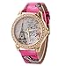 CdyBox Wholesale PU Leather Strap Watch 6 Pack Mother Day Gift Bling Rhinestone Accented Eiffel Tower Ladies Women Watches