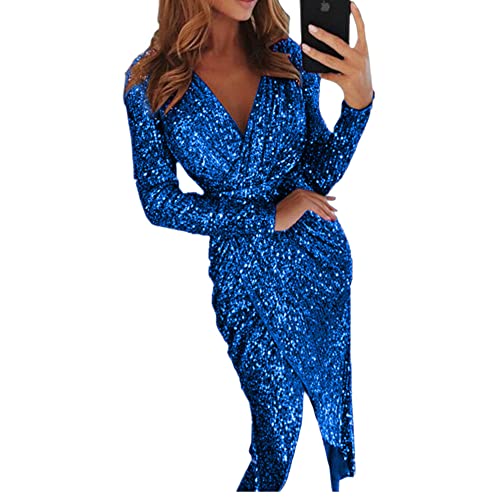 DAYIM Vestidos femininos, Azul, 3G