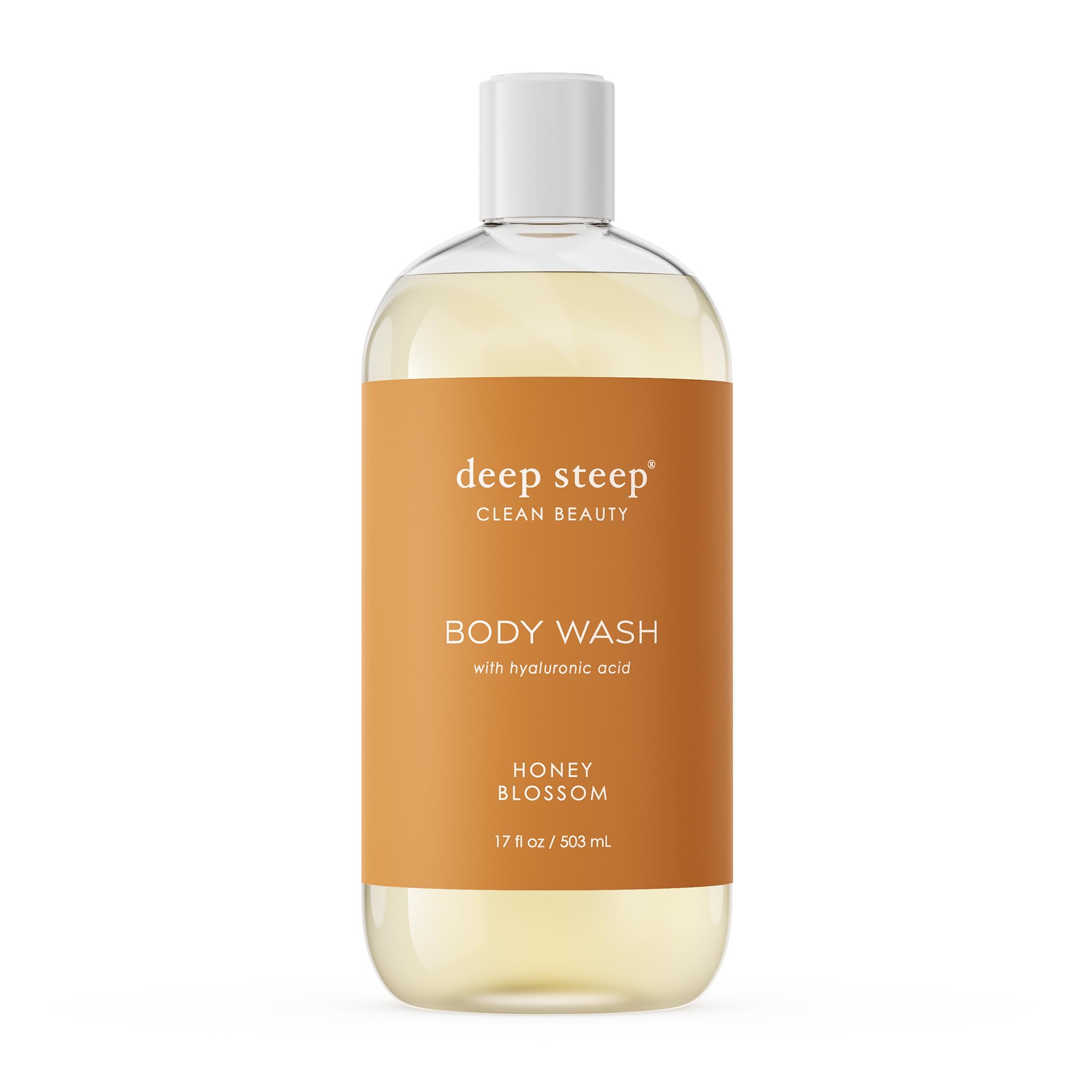 Deep Steep Body Wash, Honey Blossom, 17 oz – Hydrating Shower Gel with Hyaluronic Acid, Shea Butter, Aloe Vera & Argan Oil – Vegan, Clean Beauty,