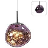 MOCHAMIK Lámpara Colgante de Lava de Forma Irregular de 38 cm para Sala de Estar, Dormitorio, Restaurante, Pasillo y Hotel: Accesorio de Techo Elegante, decoración única para el hogar