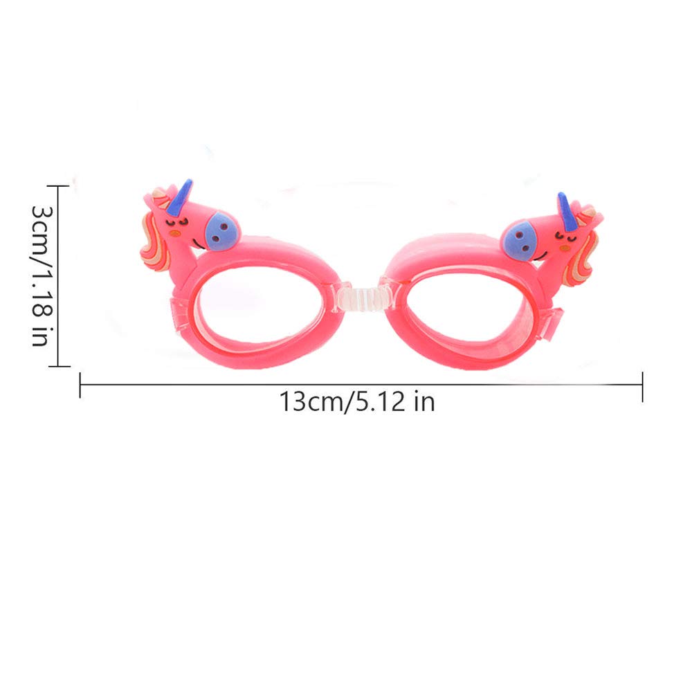 Kids Swim Cap&Goggle, Fun Swimming Cap&Goggle for Kids & Toddlers,High Elastic Silicone Waterproof Swim Cap with Anti-Fog Goggle Set for Children, Boys, Girls Age 3-12,Lovely Cute Cartoon (UNICORNP) 3