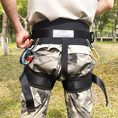 image for NewDoar CE UIAA Certification Thickness Climbing Harness,Wider Half Bo