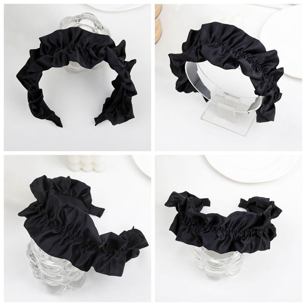 Cerchietto per capelli da donna, con perline e perle finte, per matrimonio e uso quotidiano (rosa, standard