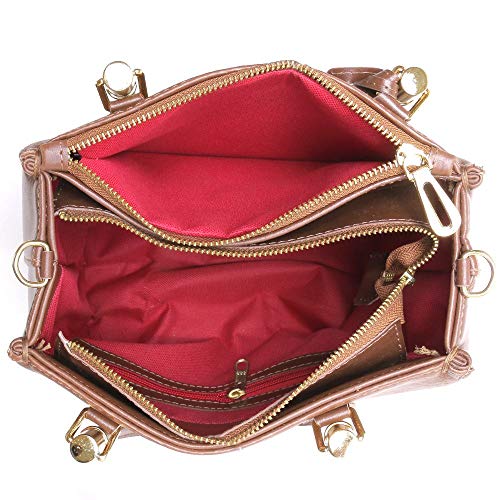 Kit Bolsa Baú com Carteira Feminina Amanda Brazil Marrom