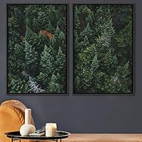 2 Piece Framed Canvas Wall Art Greenlands Canvas Prints Home Artwork Decoration for Living Room,Bedroom - 16