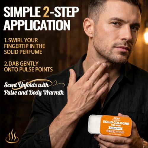 Image of 9 Pack Solid Cologne Gifts for Men, Mens Cologne Gift with Cedar Wood, Clary Sage, Vetiver, Sandalwood, Bergamot, Ocean Bourbon Oak, Bay Rum, Spiced Vanilla Perfume, Gifts for Men Who Have Everything