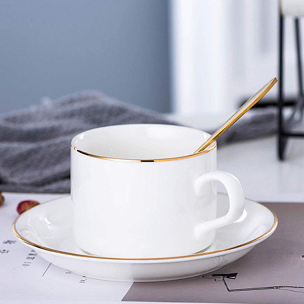 Ceramiczny biały Phnom Penh domowy zestaw filiżanek i spodków do kawy zestaw do herbaty zestaw do espresso 4-częściowy zestaw ekspres do kawy 150 ml