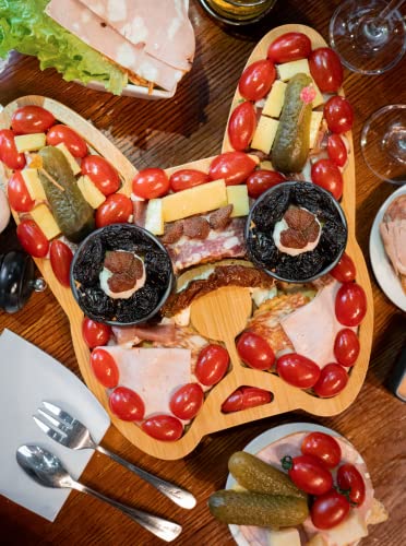 Frenchie The French Bulldog Cheese Board, 12" Inch Natural Bamboo Cheese Board And Charcuterie Boards, Serving Tray Aperitif Funny Dog Gift Wine Meat Cheese Platter Unique Women Gifts For Housewarming #TOP5