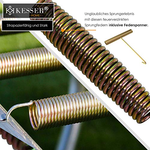 KESSER® - Trampolin Ø 244/305/366/427 cm | TÜV SÜD GS Zertifiziert | Komplettset mit Sicherheitsnetz Regenabdeckung… – Bild 4
