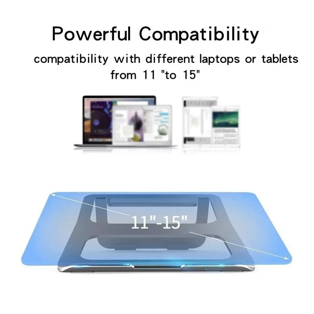 Supporto per Laptop Supporto for Laptop in Lega di Alluminio, Supporto for Laptop con dissipazione del Calore da Tavolo Rialzo per Laptop