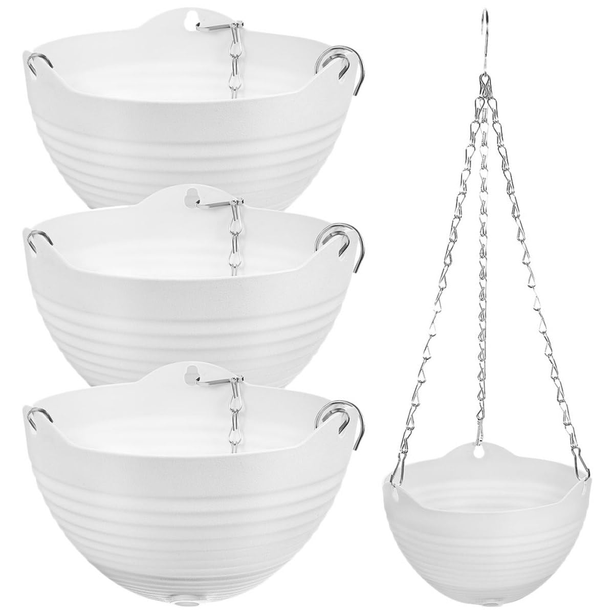 Panier suspendus en PVC Blanc anti-jaunissement pour embellir les murs vides du jardin