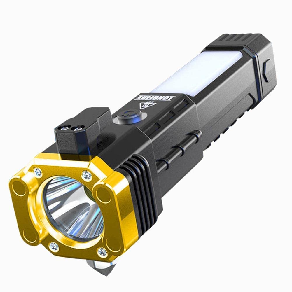 KASHPA CREATION LED Torch, Super Bright Torches with 4 Lighting Modes, COB Side Light, IP44 Waterproof Camping Torch with Hammer and Cutter, USB Rechargeable Flashlight for Camping Hiking (B0C7R5S9H6) Amazon Price History, Amazon Price Tracker