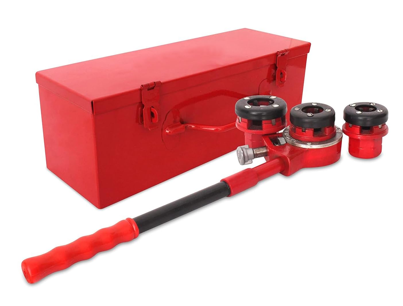 GIZMO Ratchet Type Pipe Wrench Threading Die Set Heavy Duty in Metal Box with Chasers 1/2"-3/4"-1"-image-37