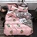 Produktbild BEDSETAAA Bettwäscheset, Aloe-Baumwollbettlaken, Deckbettbezug, 4Er-Set, Pinkfarbenes Einzel-Doppelbettlaken-Set 150X200Cm