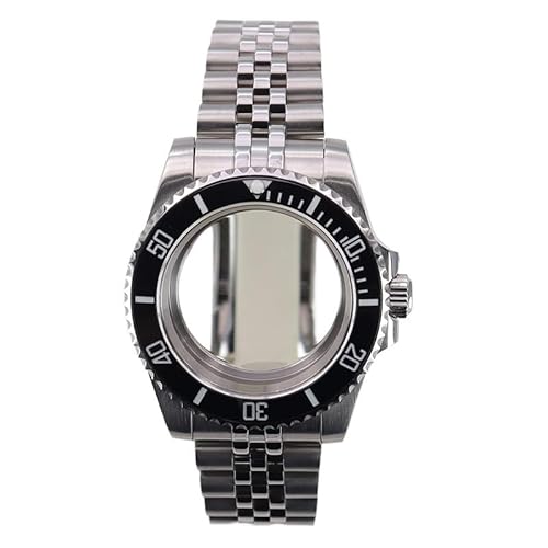 1個 40mm ダイバーケース メンズ腕時計ブレスレットアクセサリー サブNH36 NH35 Eta2824 Miyota 8215ムーブメント 28.5mmダイヤル用(Glass cover 2,Eta 2824)