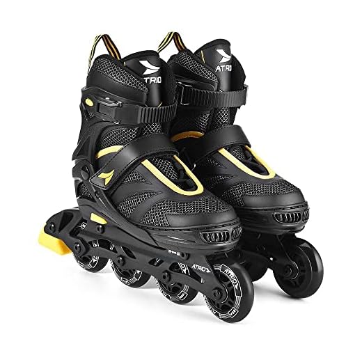 Patins Preto/amarelo Inline Regulavel Tamanho 33-36 M - ES306