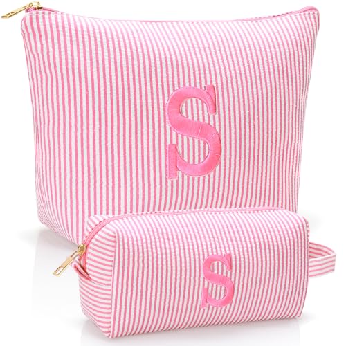 YILANCOL Personalized Initial Makeup Bag